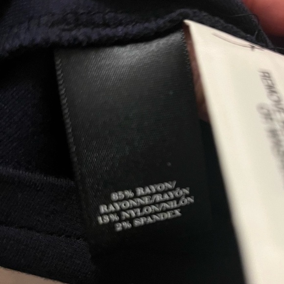 Ann Taylor Boat Neck Short sleeve Hip Length top Size XS in Black - Picture 10 of 10